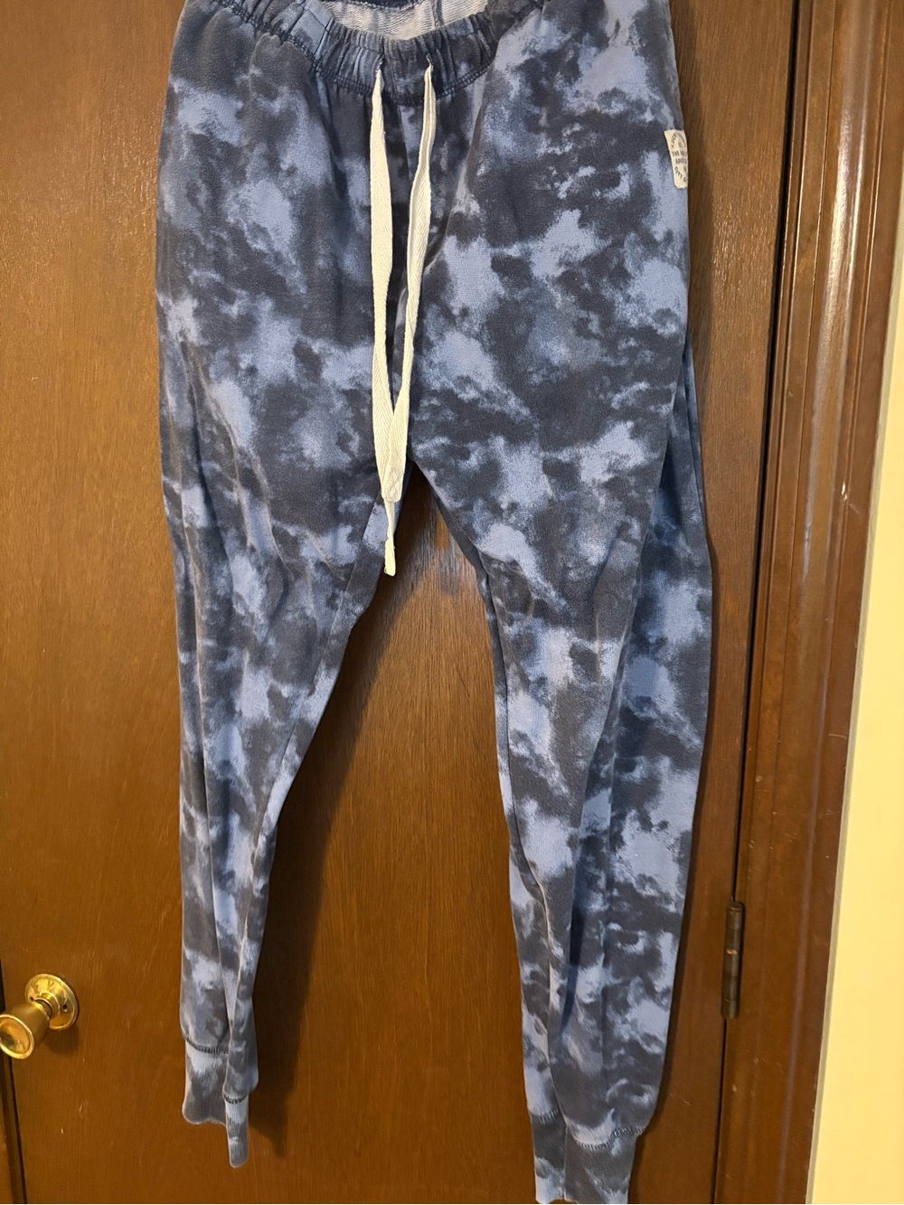 Lucky Brand Blue Tie-Dye Jogger Sweatpants with Drawstring